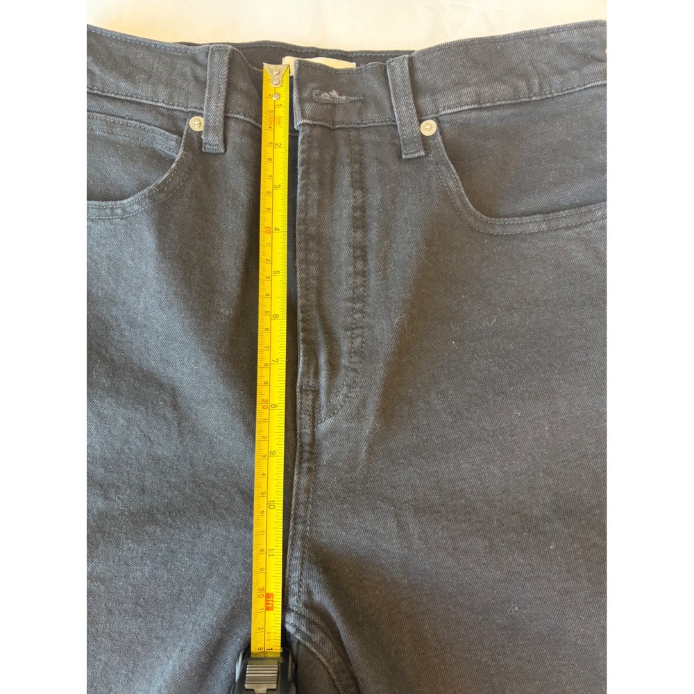 Everlane Way-High Wide Leg Jeans Black Raw Hem Denim Pants 28R High Rise - Picture 6 of 9